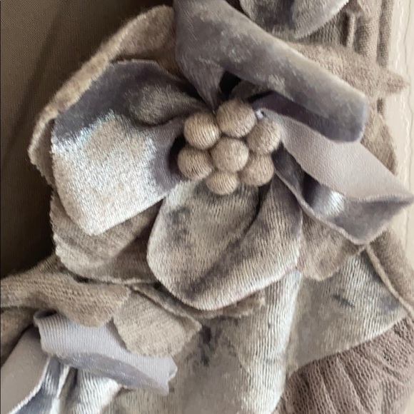 Ryu gray lace velvet and floral S dress - Picture 3 of 8